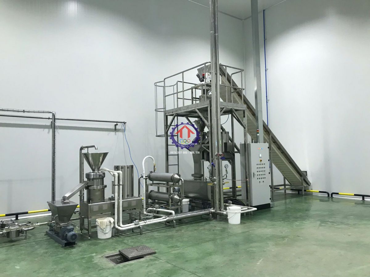 Gia công lắp đặt hệ thống Inox sản xuất bơ công ty Olam Việt Nam