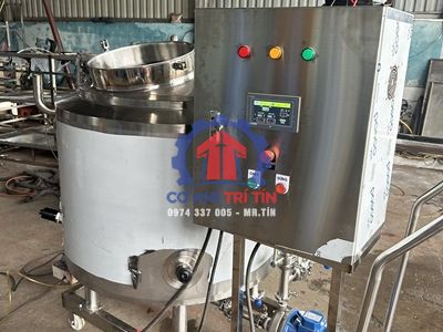 Gia công bồn CIP inox gia nhiệt điện trở điều khiển PLC cho hệ vi sinh thực phẩm