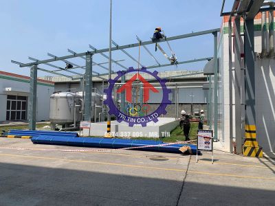 Gia công lắp đặt mái che công ty Want Want Việt Nam