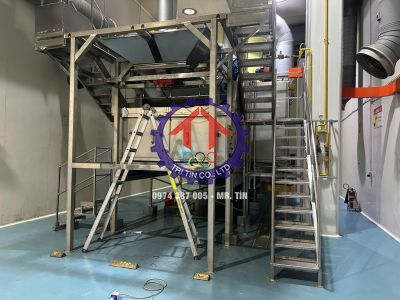 Gia công sàn rung cấp liệu công ty Olam Biên Hòa