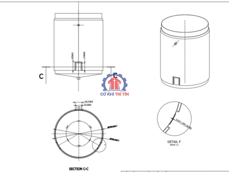 Bản vẽ bồn inox