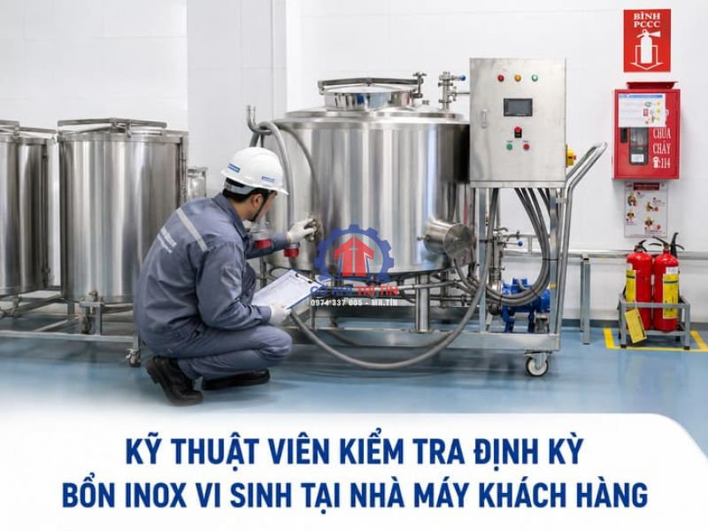 Bảo trì, vệ sinh bồn inox vi sinh đúng cách